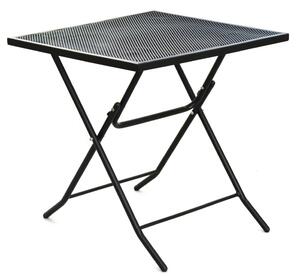 ROJAPLAST ZWMT-70F fém kerti összecsukható asztal, 70 x 70 x 72 cm - fekete ()