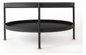 Hanna fekete dohányzóasztal, ⌀ 60 cm - CustomForm