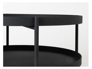 Hanna fekete dohányzóasztal, ⌀ 60 cm - CustomForm
