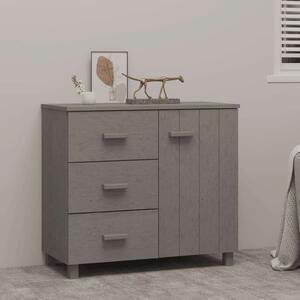 VidaXL HAMAR világosszürke tömör fenyőfa tálalószekrény 90x40x80 cm