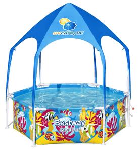 Bestway Steel Pro 183x51cm gyerek Medence UV szűrős napernyővel (SME126)