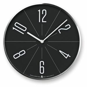 GUGU fekete-fehér 25,6cm átmérőjű alumínium fali óra