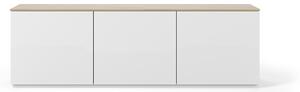 Join matt fehér komód tölgyfa dekor fedlappal, 180 x 57 cm - TemaHome