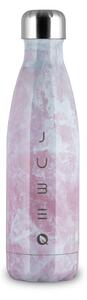 The Bottle Pink Marble fényes világos rózsaszín márvány mintás 0,5l-es hőtartó design kulacs
