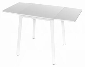 KONDELA Étkezőasztal, MDF fóliázott/fém, fehér, 60-120x60 cm, MAURO