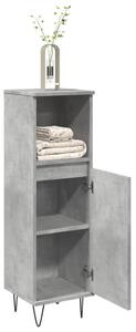 Betonszürke szerelt fa fürdőszobaszekrény 30 x 30 x 100 cm