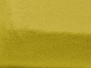 Jersey gyerek lepedő kiságyba sárga 70x140 cm