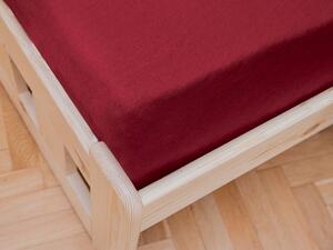 Jersey vörös lepedő 90x200 cm Grammsúly (rost sűrűség): Lux (190 g/m2)