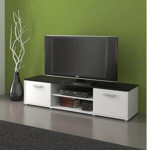 KONDELA TV asztal, fehér/fekete, ZUNO NEW 01