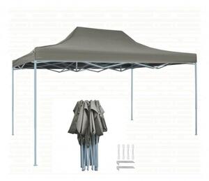BipiLine Összecsukható Kerti Pavilon - 3x4,25m - Szürke