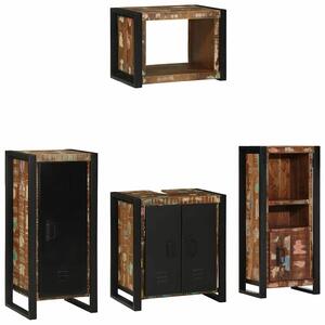 Fürdőszoba bútor szett 4 pcs Szilárd Újrahasznosított Fa