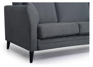 Eden szürke bársony kanapé, 237 cm - Scandic