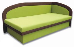 Egyszemélyes ágy (dívány) 80 cm Melvin (Devon 001 zöld + Devon 009 barna) (J). 793134