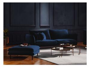 Vienna kék bársony lábtartó, 100 x 80 cm - Cosmopolitan Design