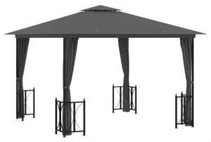 VidaXL Kerti Pavilon - 3x3m - Antracitszürke