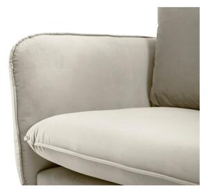 Vienna bézs bársony kanapé, 200 cm - Cosmopolitan Design