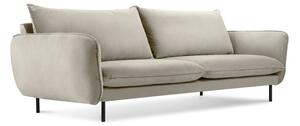 Vienna bézs bársony kanapé, 230 cm - Cosmopolitan Design