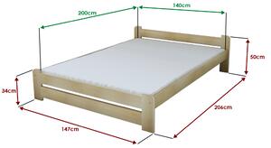 Emily ágy 140x200 cm, fehér Ágyrács: Lamellás ágyrács, Matrac: Matrac nélkül