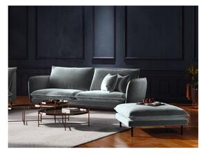 Vienna világosszürke bársony kanapé, 230 cm - Cosmopolitan Design