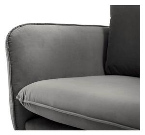 Vienna sötétszürke bársony kanapé, 200 cm - Cosmopolitan Design