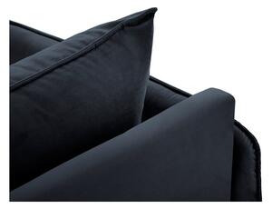 Vienna sötétkék bársony fekvőfotel, bal oldali karfával - Cosmopolitan Design