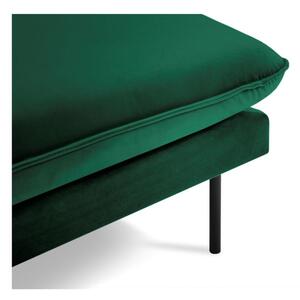 Vienna zöld bársony fekvőfotel, bal oldali karfával - Cosmopolitan Design