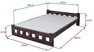 Naomi magasított ágy 120 x 200 cm, diófa Ágyrács: Ágyrács nélkül, Matrac: Matrac nélkül