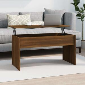 VidaXL Felemelhető Dohányzóasztal - Barna Tölgy - 102x50,5x52,5 cm