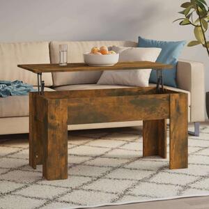 VidaXL füstös tölgy színű szerelt fa dohányzóasztal 101 x 49 x 52 cm