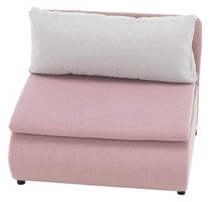 KONDELA Kinyitható fotel, rózsaszín/világosszürke KENY NEW