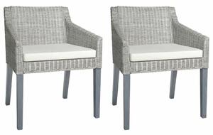 Rattan Étkezőszék - 2 db - Szürke