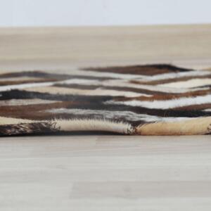 KONDELA Luxus bőrszőnyeg, barna/fekete/bézs, patchwork, 140x200 , bőr TIP 2