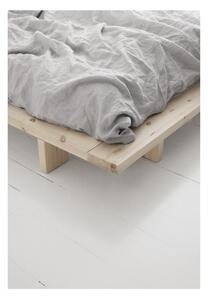 Japan Comfort Mat Black/Natural borovi fenyőfa franciaágy matraccal, 140 x 200 cm - Karup Design