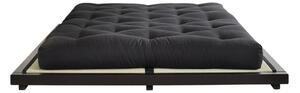 Dock Comfort Mat Black/Black borovi fenyőfa franciaágy matraccal, 180 x 200 cm - Karup Design