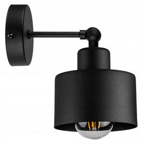 Glimex LAVOR állítható fekete fali lámpa 1x E27 + ajándék LED izzó