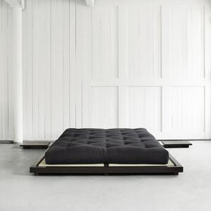 Dock Comfort Mat Black/Black borovi fenyőfa franciaágy matraccal, 160 x 200 cm - Karup Design