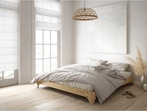 Elan Comfort Mat Black/Natural borovi fenyőfa franciaágy matraccal, 140 x 200 cm - Karup Design