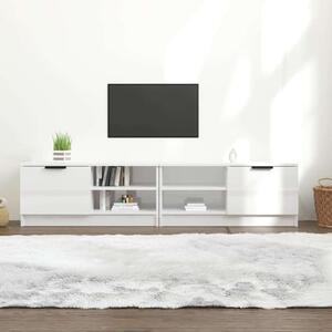 VidaXL 2 db fehér magasfényű szerelt fa TV-szekrény 80x35x36,5 cm