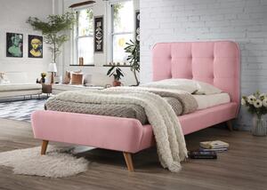 Kárpitozott ágy TIFFANY 90 x 200 cm, rózsaszín