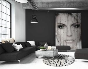 Luxus bőrszőnyeg, fekete/bézs/fehér, patchwork, 150x150, KOŽA TYP 8