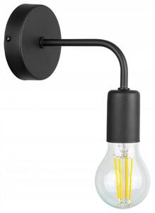 Glimex LOUIS fekete fali lámpa 1x E27 + ajándék LED izzó