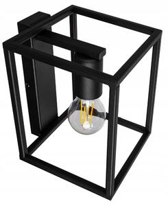 Glimex CAGE fali lámpa fekete 1x E27 + ajándék LED izzó