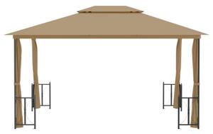 VidaXL Kerti Pavilon - Dupla Tető - Oldalfalakkal - 3x4m