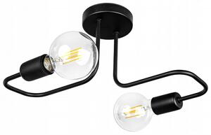 Glimex LOUIS fix mennyezeti lámpa fekete 2x E27 + ajándék LED izzó