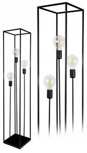 Glimex Louis állólámpa fekete 3x E27 + ajándék LED izzók