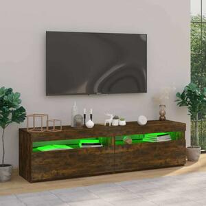 VidaXL Modern LED TV-szekrény - Füstös Tölgy - 150cm