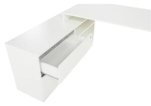 Sarok számítógépasztal Bill (fehér + beton). 794705