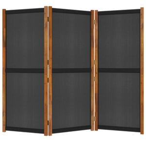 VidaXL fekete 3 paneles térelválasztó 210 x 180 cm