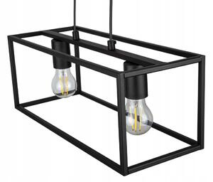 Glimex CAGE állítható függőlámpa fekete 2x E27 + ajándék LED izzók