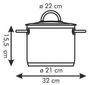 Tescoma VISION fazék fedővel ø 22 cm, 5.5 l